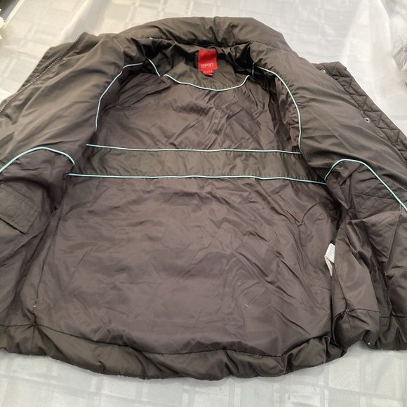 Esprit Women’s Quilted Zipper Front Brown Puffer Jacket Coat Size Us Small Warm! - Picture 12 of 12